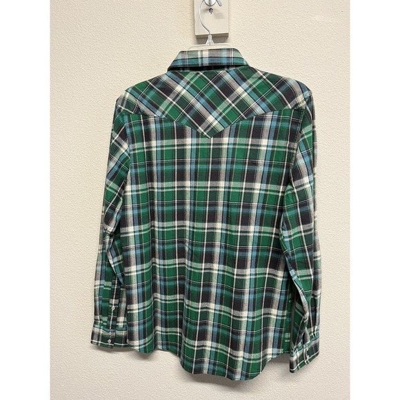 PRPS Jefferson Plaid Snap Button-Up Shirt Green Multi Men’s Size S NEW - Picture 7 of 10
